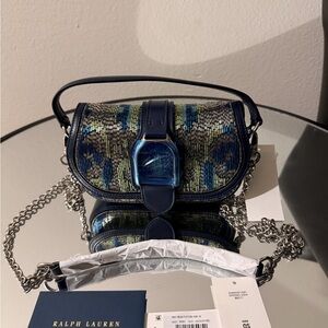 Ralph Lauren Blue and Green Crossbody Bag